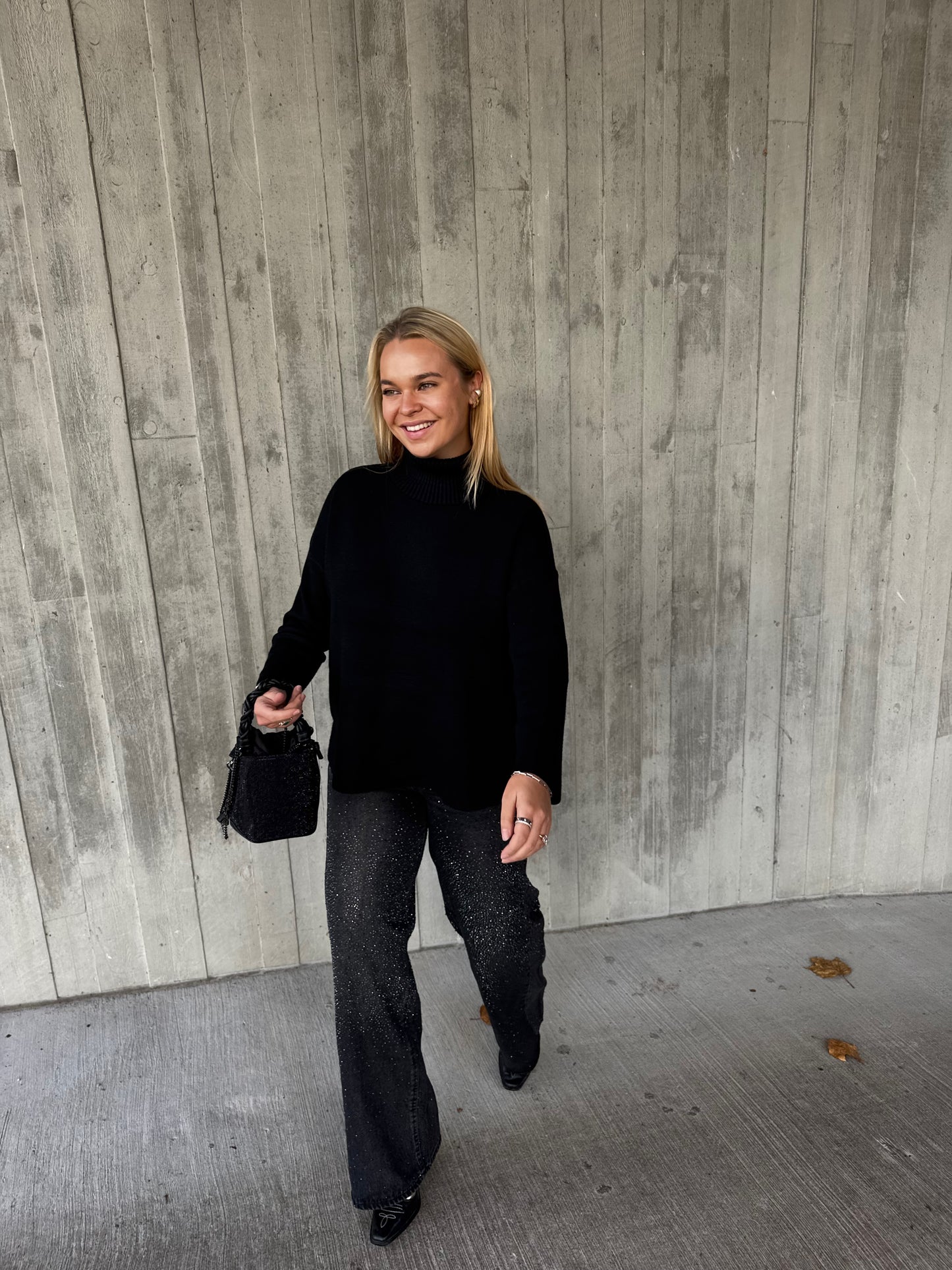 Billie rhinestone jeans - black