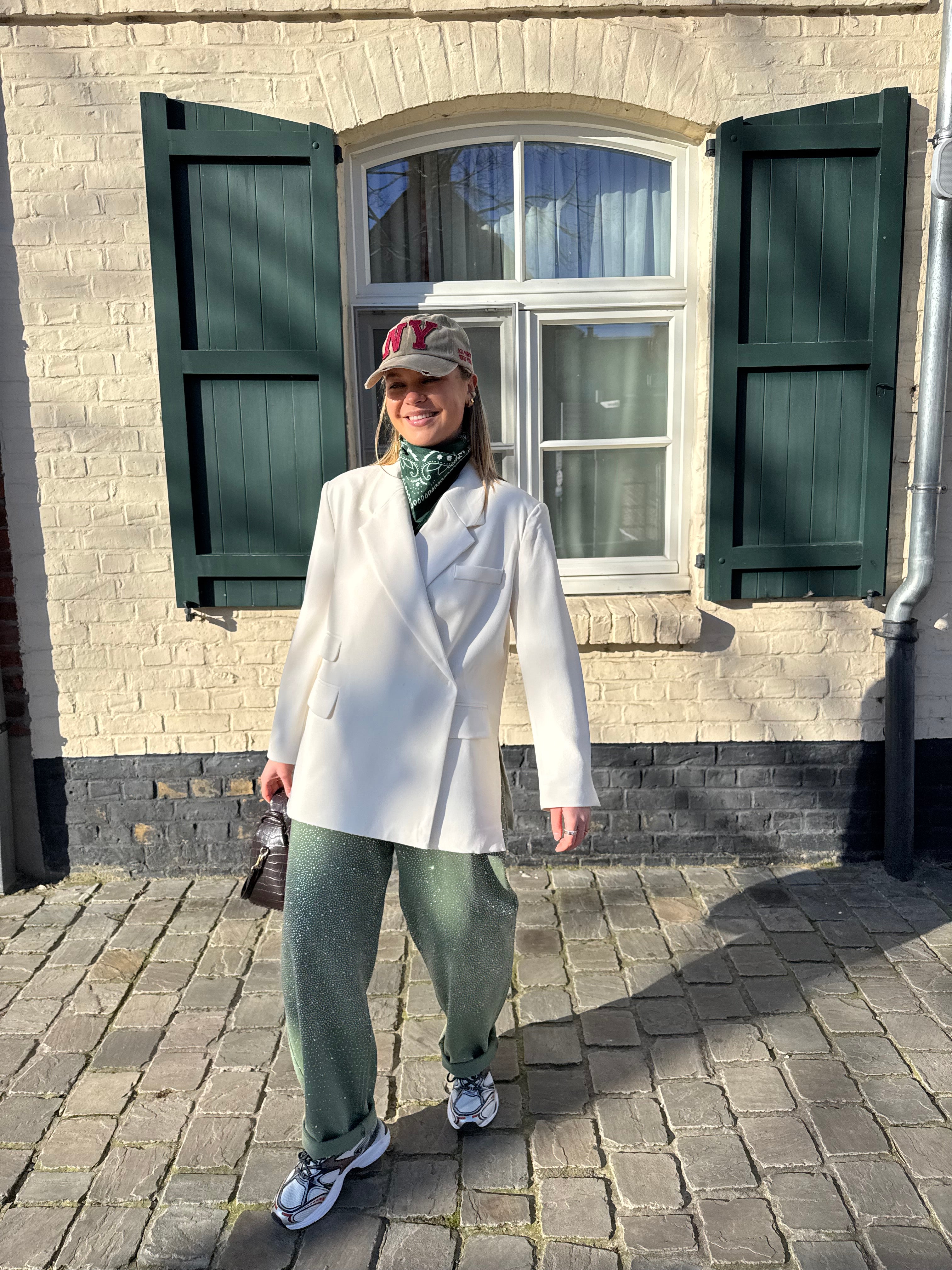 Claire rhinestone jeans - khaki