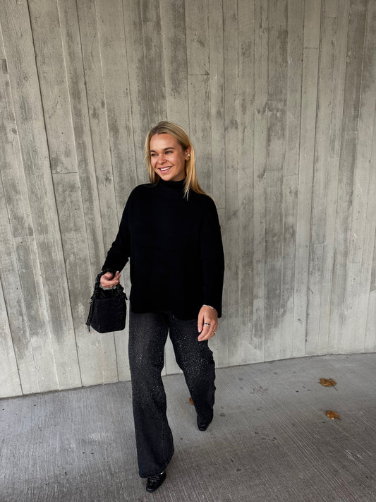 Billie rhinestone jeans - black