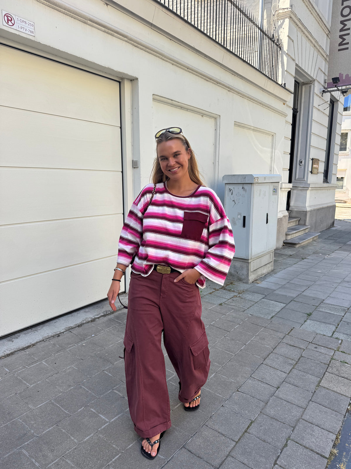 Striped t-shirt - pink